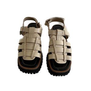 Labucq Boomer Fishermen Sandals in Cream